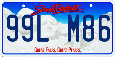 SD license plate 99LM86