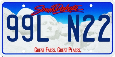 SD license plate 99LN22