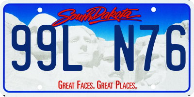 SD license plate 99LN76