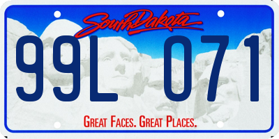 SD license plate 99LO71