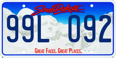 SD license plate 99LO92