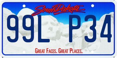 SD license plate 99LP34