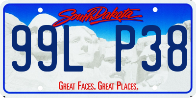 SD license plate 99LP38