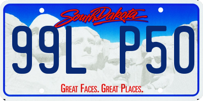 SD license plate 99LP50
