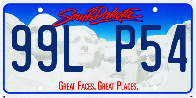 SD license plate 99LP54