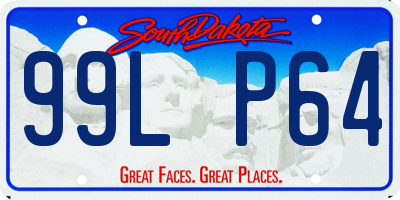 SD license plate 99LP64