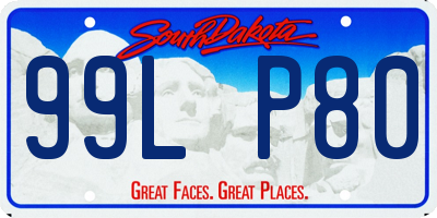 SD license plate 99LP80