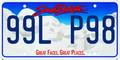 SD license plate 99LP98