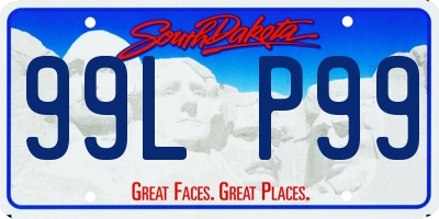 SD license plate 99LP99