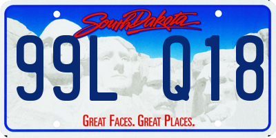 SD license plate 99LQ18