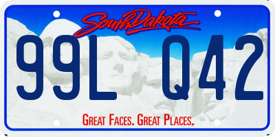 SD license plate 99LQ42