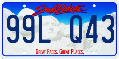 SD license plate 99LQ43