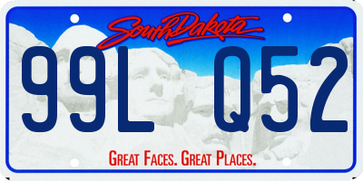 SD license plate 99LQ52