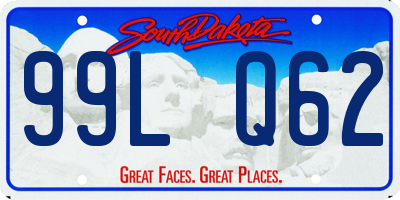SD license plate 99LQ62