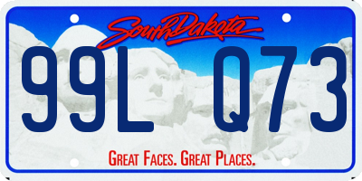 SD license plate 99LQ73