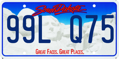 SD license plate 99LQ75