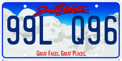 SD license plate 99LQ96