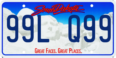 SD license plate 99LQ99