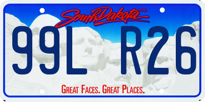SD license plate 99LR26
