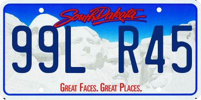 SD license plate 99LR45