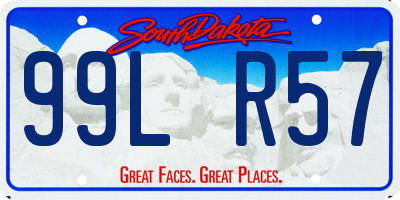 SD license plate 99LR57