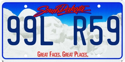 SD license plate 99LR59