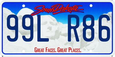 SD license plate 99LR86