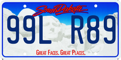 SD license plate 99LR89