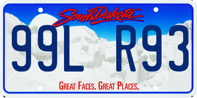 SD license plate 99LR93
