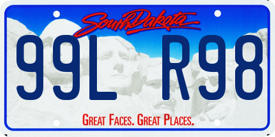 SD license plate 99LR98