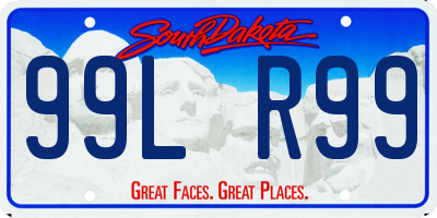 SD license plate 99LR99