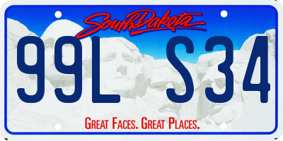 SD license plate 99LS34