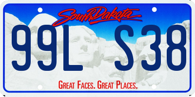 SD license plate 99LS38