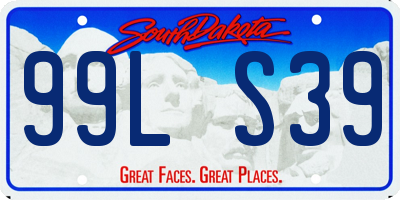 SD license plate 99LS39