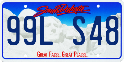 SD license plate 99LS48