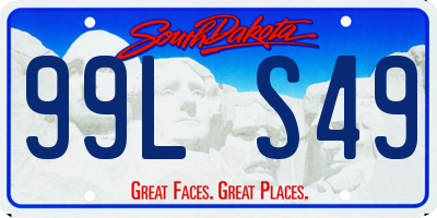 SD license plate 99LS49