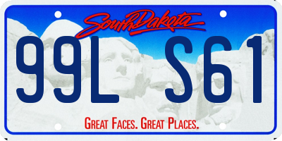 SD license plate 99LS61