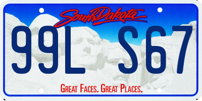 SD license plate 99LS67