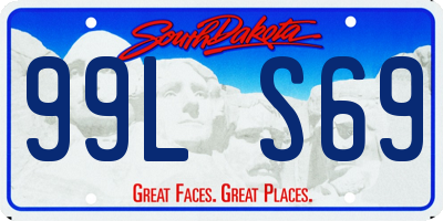 SD license plate 99LS69