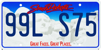SD license plate 99LS75
