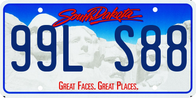 SD license plate 99LS88