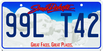 SD license plate 99LT42