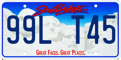 SD license plate 99LT45