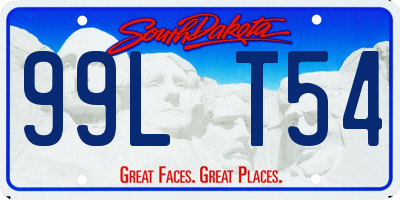 SD license plate 99LT54