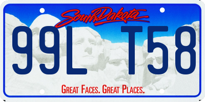 SD license plate 99LT58