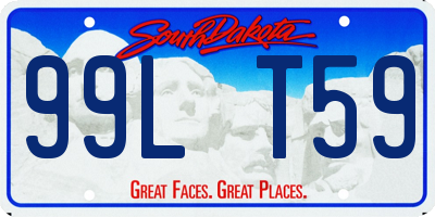 SD license plate 99LT59
