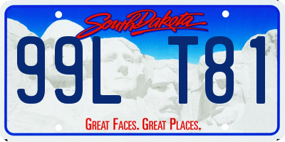 SD license plate 99LT81