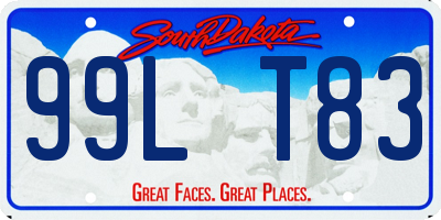 SD license plate 99LT83