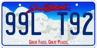 SD license plate 99LT92