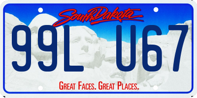SD license plate 99LU67